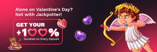 💖 This Valentine's, Jackpotter Loves You Back – Get 100 % on every Deposit! 💰🎰